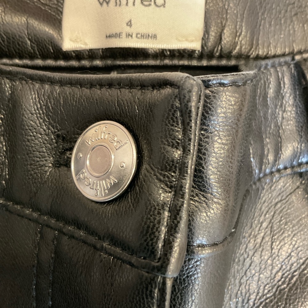 Wilfred The Melina Vegan Leather High-waisted Pant Black Size 4 - Picture 10 of 16